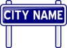City Nameplate Clip Art